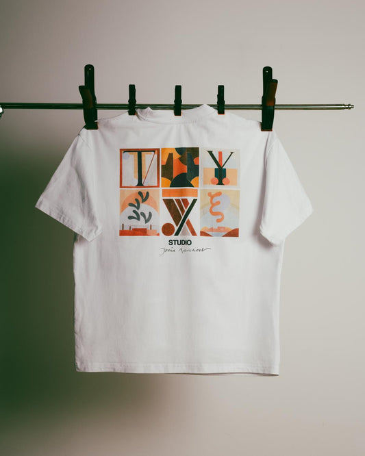 the "NO FRONT collage" T-Shirt