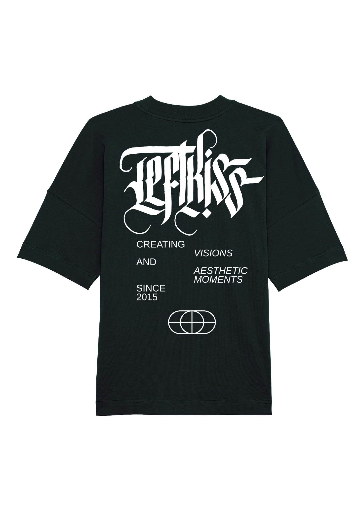 LEFTKISS LOGO & TEXT SHIRT BLACK