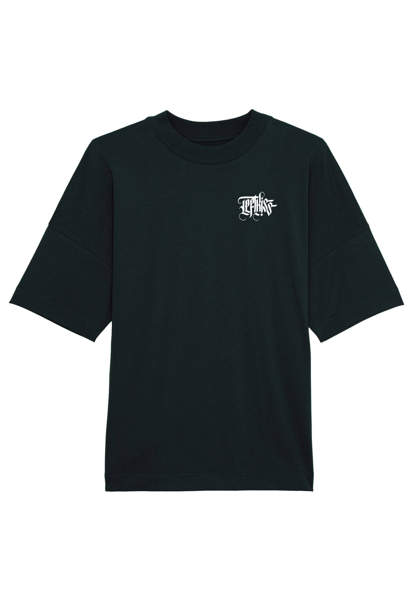 LEFTKISS LOGO & TEXT SHIRT BLACK