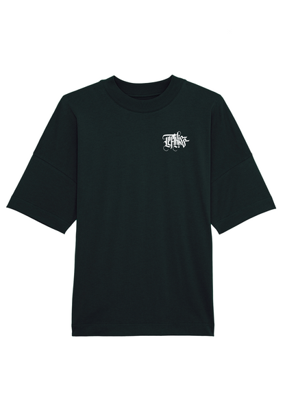 LEFTKISS LOGO & TEXT SHIRT BLACK