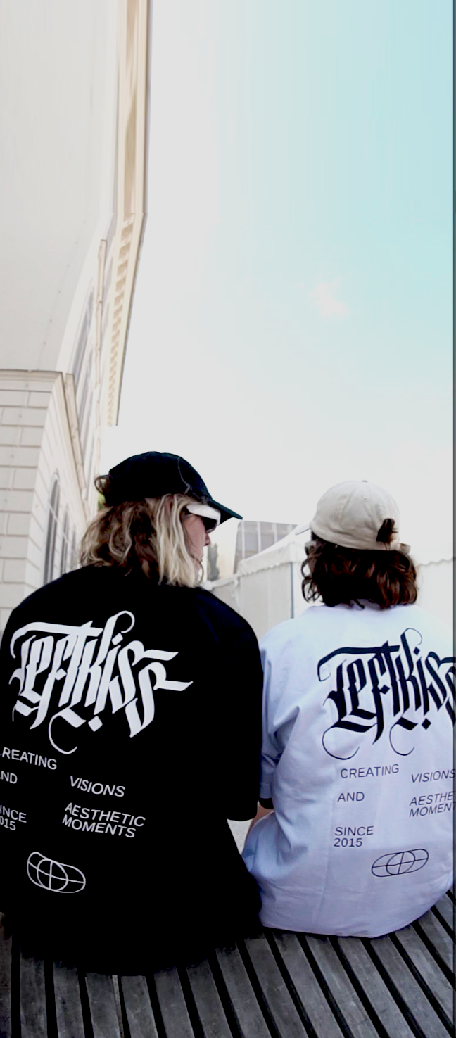 LEFTKISS LOGO & TEXT SHIRT BLACK
